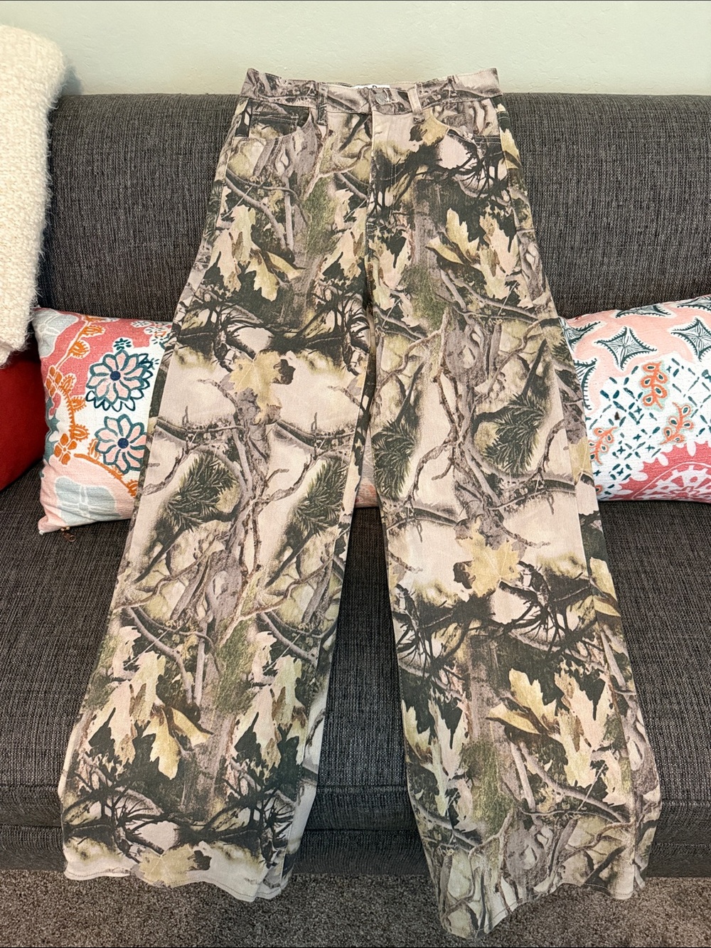 Vibrant VBRT Camouflage Wide Leg Jeans